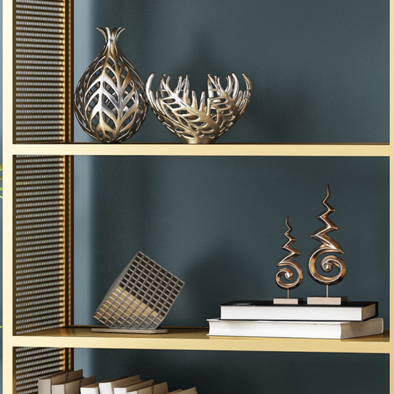 Shelves Included Glam Bookcase Standard Metal Open Back Bookshelf