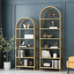 Shelves Included Glam Bookcase Standard Metal Open Back Bookshelf