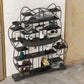 Glam Shelves Included Bookcase Standard Open Back Metal Bookshelf 47"L x 10"W x 71"H Black Clearhalo 'Bookcases' 'furn' 'furn_bookcases' 'Furniture' 'Office Furniture' 6733816