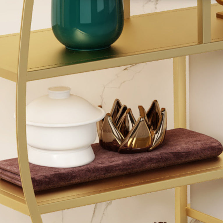 Glam Shelves Included Bookcase Standard Open Back Metal Bookshelf Clearhalo 'Bookcases' 'furn' 'furn_bookcases' 'Furniture' 'Office Furniture' 6733820