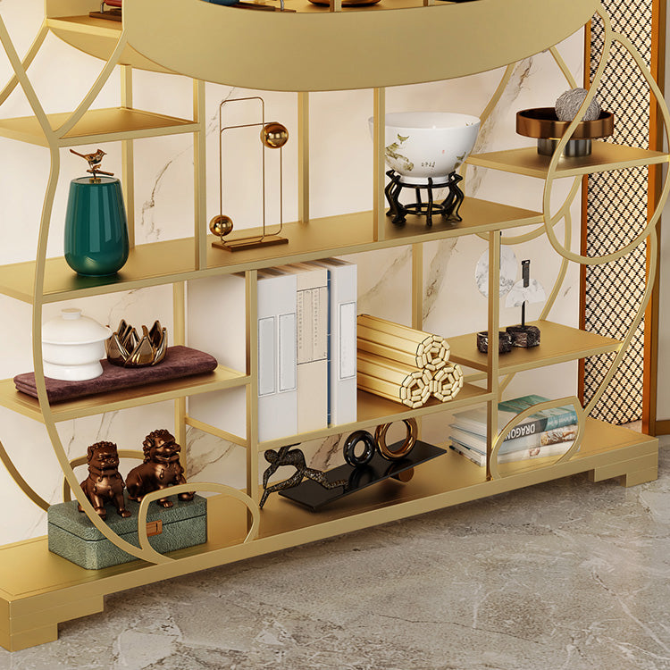 Glam Shelves Included Bookcase Standard Open Back Metal Bookshelf Clearhalo 'Bookcases' 'furn' 'furn_bookcases' 'Furniture' 'Office Furniture' 6733821