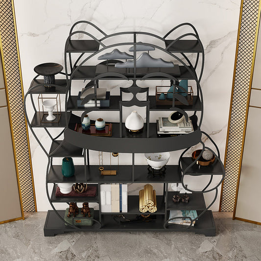 Glam Shelves Included Bookcase Standard Open Back Metal Bookshelf Clearhalo 'Bookcases' 'furn' 'furn_bookcases' 'Furniture' 'Office Furniture' 6733822