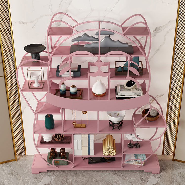 Glam Shelves Included Bookcase Standard Open Back Metal Bookshelf Clearhalo 'Bookcases' 'furn' 'furn_bookcases' 'Furniture' 'Office Furniture' 6733823