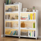 White Metal Closed Back Bookshelf Standard Contemporary Bookcase