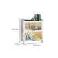 White Metal Closed Back Bookshelf Standard Contemporary Bookcase
