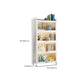 White Metal Closed Back Bookshelf Standard Contemporary Bookcase