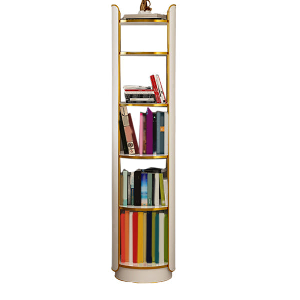 Standard Closed Back Bookshelf Glam Plastic Bookcase with Shelves