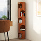 Standard Closed Back Bookshelf Glam Plastic Bookcase with Shelves