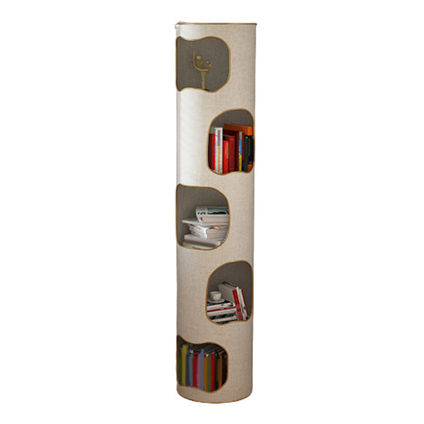 Standard Closed Back Bookshelf Glam Plastic Bookcase with Shelves
