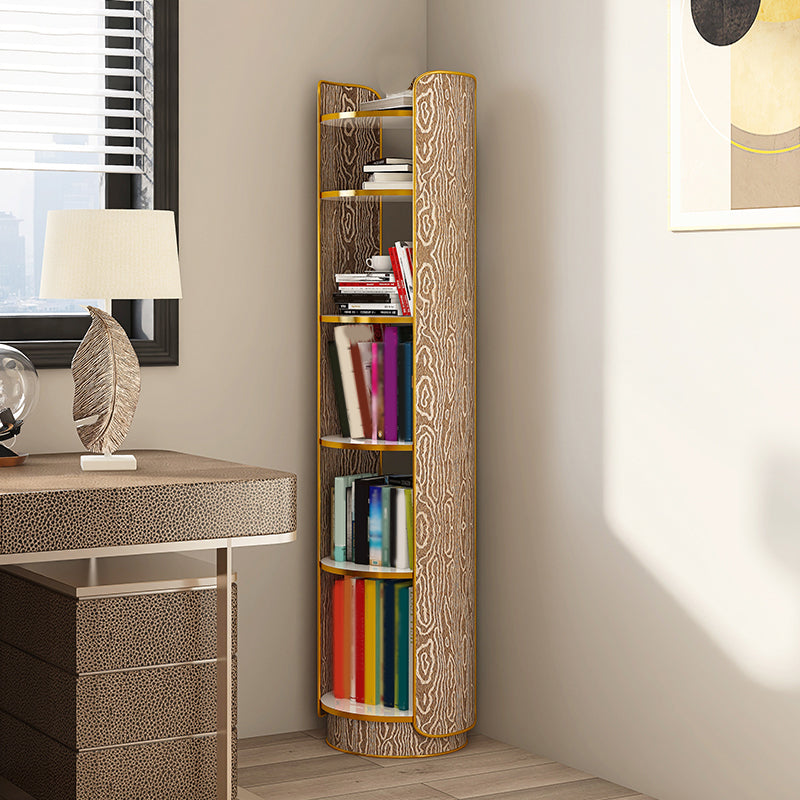Standard Closed Back Bookshelf Glam Plastic Bookcase with Shelves