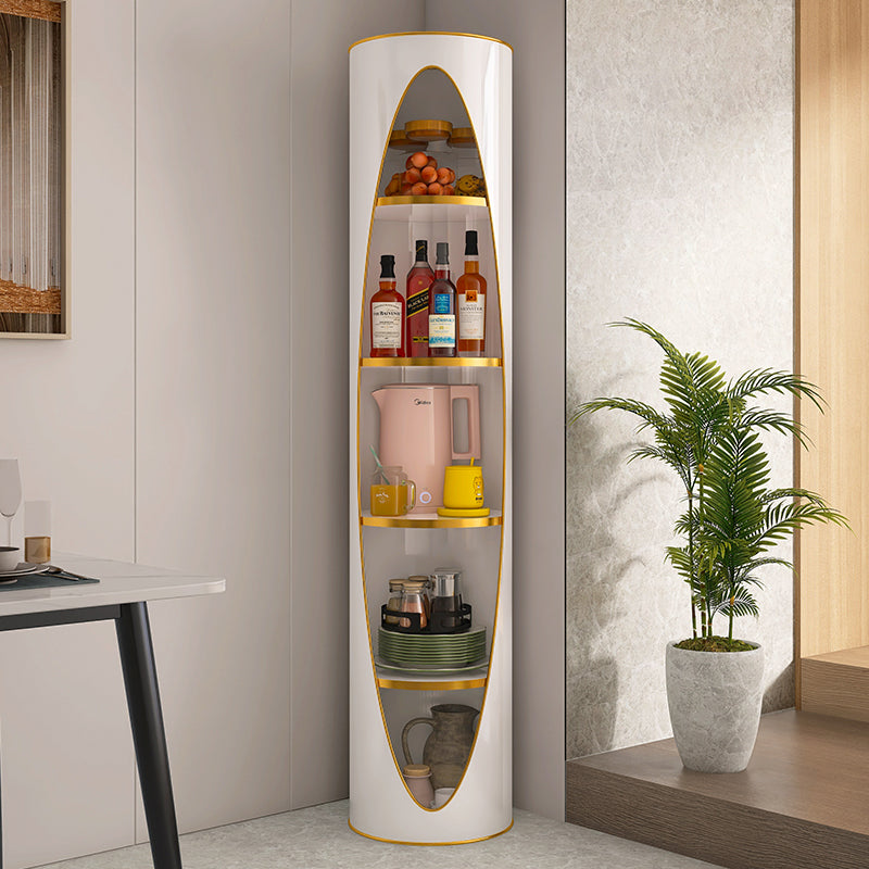 Standard Closed Back Bookshelf Glam Plastic Bookcase with Shelves