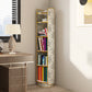 Standard Closed Back Bookshelf Glam Plastic Bookcase with Shelves