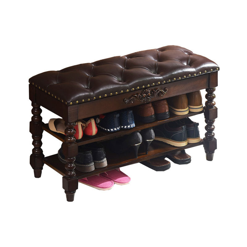 Banc de sièges en caoutchouc rectangle recapisé 14 "w banc d'entrée de rangement à chaussures