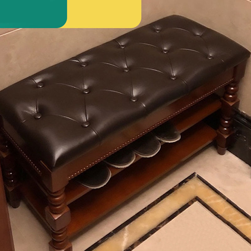 Banc de sièges en caoutchouc rectangle recapisé 14 "w banc d'entrée de rangement à chaussures