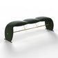 Solid Color Cushioned Seating Bench Rectangle Modern Bedroom Bench 60"L x 14"W x 18"H Green Clearhalo 'Benches' 'Chairs & Seating' 'furn' 'furn_benches' 'Furniture' 'Living Room Furniture' 6733954