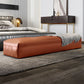 Modern Cushioned Seating Bench Solid Color Rectangle Bedroom Bench Orange Clearhalo 'Benches' 'Chairs & Seating' 'furn' 'furn_benches' 'Furniture' 'Living Room Furniture' 6733993
