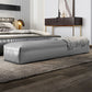 Modern Cushioned Seating Bench Solid Color Rectangle Bedroom Bench Grey Clearhalo 'Benches' 'Chairs & Seating' 'furn' 'furn_benches' 'Furniture' 'Living Room Furniture' 6733994