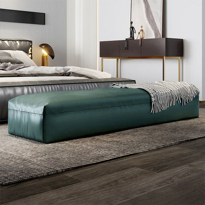 Modern Cushioned Seating Bench Solid Color Rectangle Bedroom Bench Green Clearhalo 'Benches' 'Chairs & Seating' 'furn' 'furn_benches' 'Furniture' 'Living Room Furniture' 6733995
