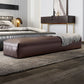 Modern Cushioned Seating Bench Solid Color Rectangle Bedroom Bench Brown Clearhalo 'Benches' 'Chairs & Seating' 'furn' 'furn_benches' 'Furniture' 'Living Room Furniture' 6734001