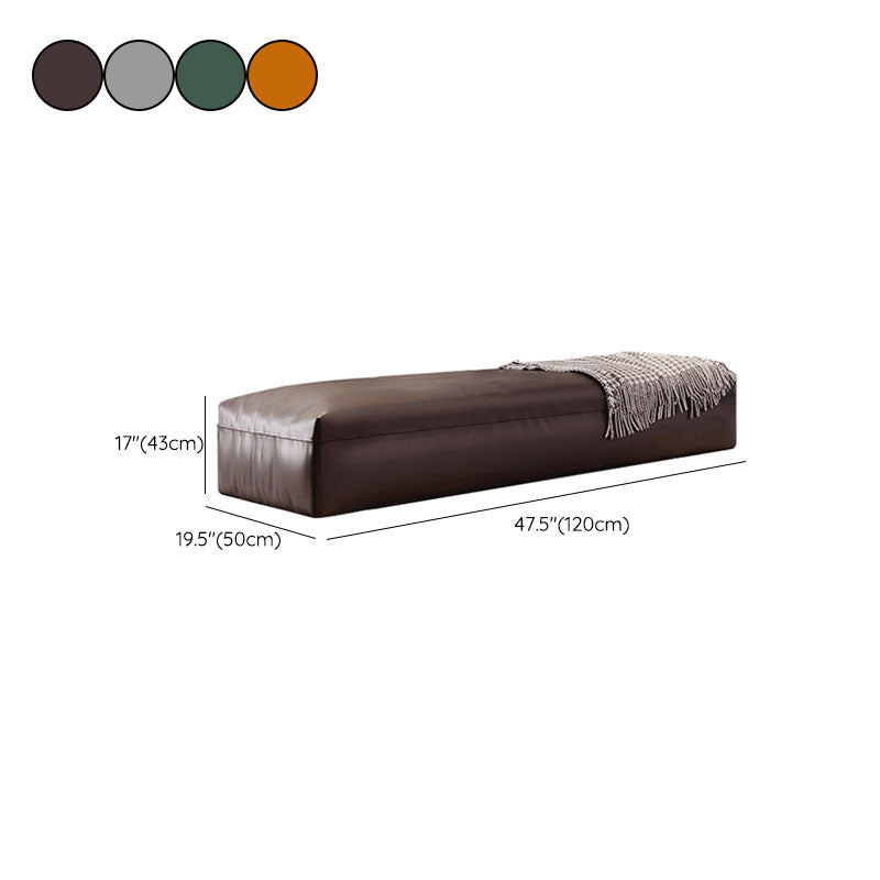 Modern Cushioned Seating Bench Solid Color Rectangle Bedroom Bench Clearhalo 'Benches' 'Chairs & Seating' 'furn' 'furn_benches' 'Furniture' 'Living Room Furniture' 6734005