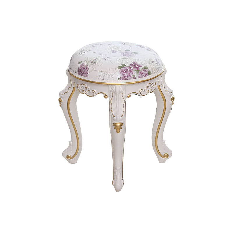 Mid-Century Modern Ottoman Faux Leather Upholstered Solid Color Round Ottoman Clearhalo 'furn' 'furn_ottomans_poufs' 'Furniture' 'Living Room Furniture' 'Ottomans & Poufs' 'ottomans_poufs' 6734146