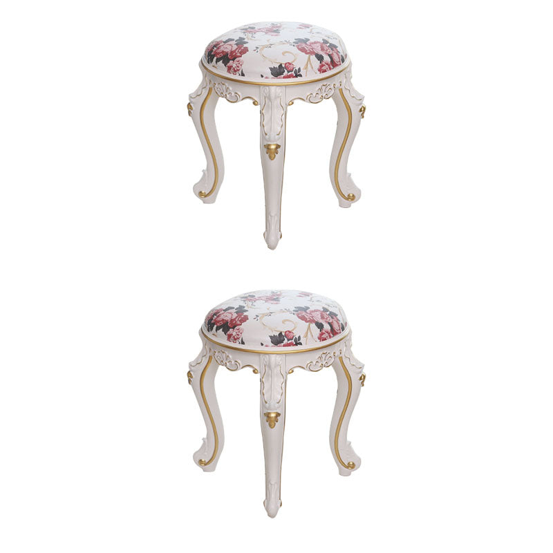 Mid-Century Modern Ottoman Faux Leather Upholstered Solid Color Round Ottoman Red 2 Piece Set Clearhalo 'furn' 'furn_ottomans_poufs' 'Furniture' 'Living Room Furniture' 'Ottomans & Poufs' 'ottomans_poufs' 6734148