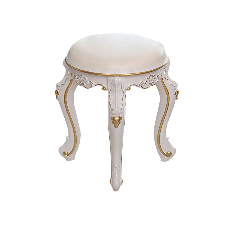 Mid-Century Modern Ottoman Faux Leather Upholstered Solid Color Round Ottoman Clearhalo 'furn' 'furn_ottomans_poufs' 'Furniture' 'Living Room Furniture' 'Ottomans & Poufs' 'ottomans_poufs' 6734154