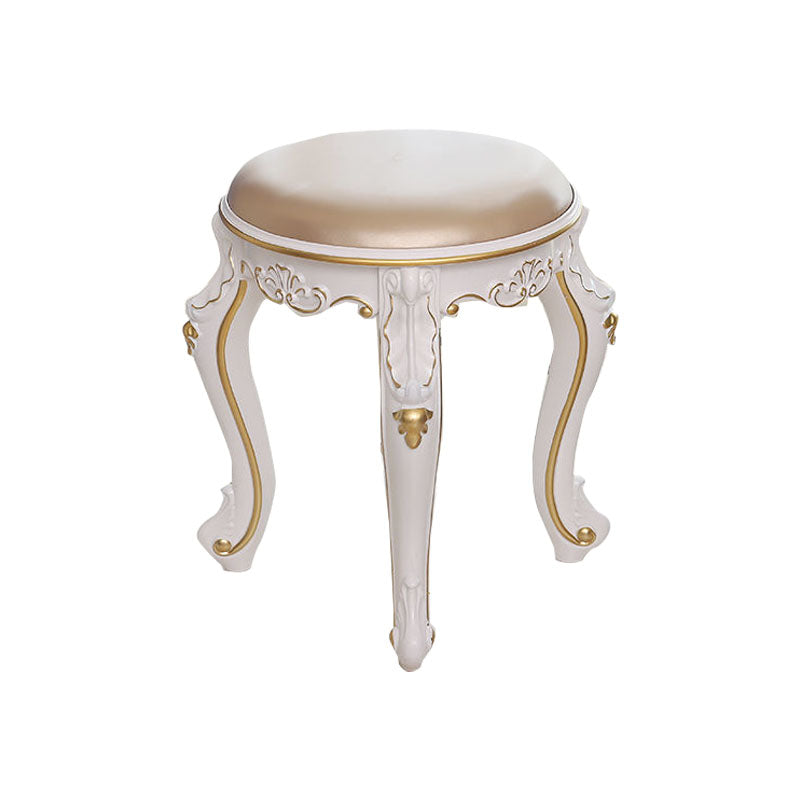 Mid-Century Modern Ottoman Faux Leather Upholstered Solid Color Round Ottoman Clearhalo 'furn' 'furn_ottomans_poufs' 'Furniture' 'Living Room Furniture' 'Ottomans & Poufs' 'ottomans_poufs' 6734155