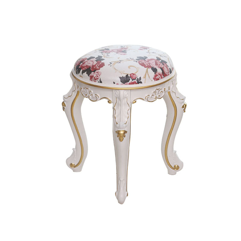 Mid-Century Modern Ottoman Faux Leather Upholstered Solid Color Round Ottoman Clearhalo 'furn' 'furn_ottomans_poufs' 'Furniture' 'Living Room Furniture' 'Ottomans & Poufs' 'ottomans_poufs' 6734156