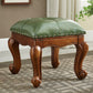 Mid-Century Modern Pouf Ottoman Genuine Leather Tufted Nailhead Trim Rectangle Ottoman Green 1 Piece Clearhalo 'furn' 'furn_ottomans_poufs' 'Furniture' 'Living Room Furniture' 'Ottomans & Poufs' 'ottomans_poufs' 6734179
