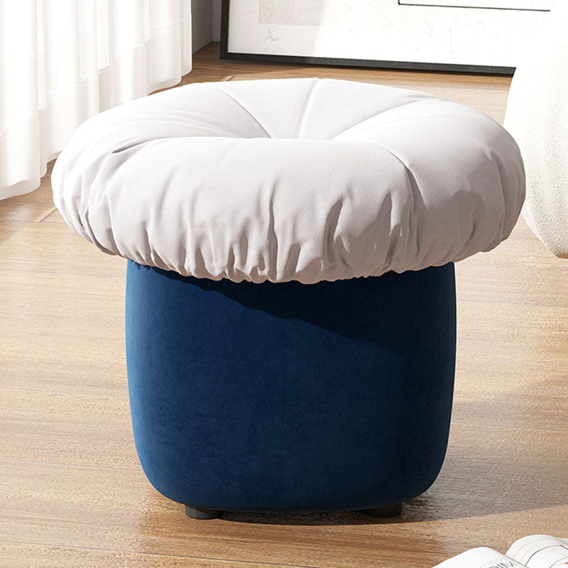 Contemporary Pouf Ottoman Cotton Upholstered Tufted Mushroom Shape Ottoman Gray 1 Piece Clearhalo 'furn' 'furn_ottomans_poufs' 'Furniture' 'Living Room Furniture' 'Ottomans & Poufs' 'ottomans_poufs' 6734192