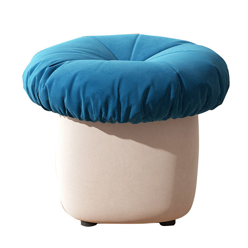 Contemporary Pouf Ottoman Cotton Upholstered Tufted Mushroom Shape Ottoman Clearhalo 'furn' 'furn_ottomans_poufs' 'Furniture' 'Living Room Furniture' 'Ottomans & Poufs' 'ottomans_poufs' 6734198