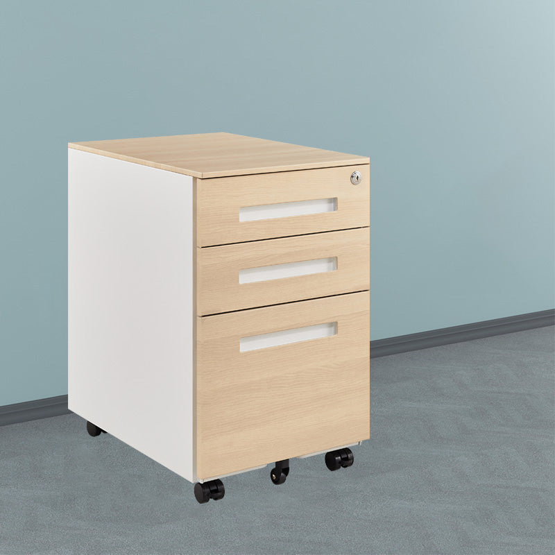 Armadi contemporanei Piedistale File File con cornice in acciaio con blocco chiave per l'ufficio