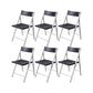 30.54-inch Height Modern Conference Chair Metal Ergonomic Office Chair Light Gray-Black 6 Piece Set Clearhalo 'furn' 'furn_office_chair' 'Furniture' 'Office Chairs' 'Office Furniture' 'office_chair' 6735753