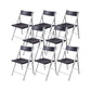 30.54-inch Height Modern Conference Chair Metal Ergonomic Office Chair Light Gray-Black 8 Piece Set Clearhalo 'furn' 'furn_office_chair' 'Furniture' 'Office Chairs' 'Office Furniture' 'office_chair' 6735754