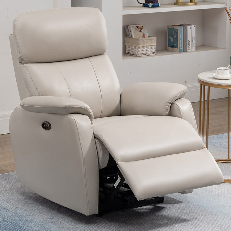 Contemporary Leather Recliner 32.7" Wide Standard Recliner with Footrest Clearhalo 'Chairs & Seating' 'furn' 'furn_recliners' 'Furniture' 'Living Room Furniture' 'Recliners' 6735943