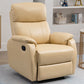 Contemporary Leather Recliner 32.7" Wide Standard Recliner with Footrest Off-White Clearhalo 'Chairs & Seating' 'furn' 'furn_recliners' 'Furniture' 'Living Room Furniture' 'Recliners' 6735953