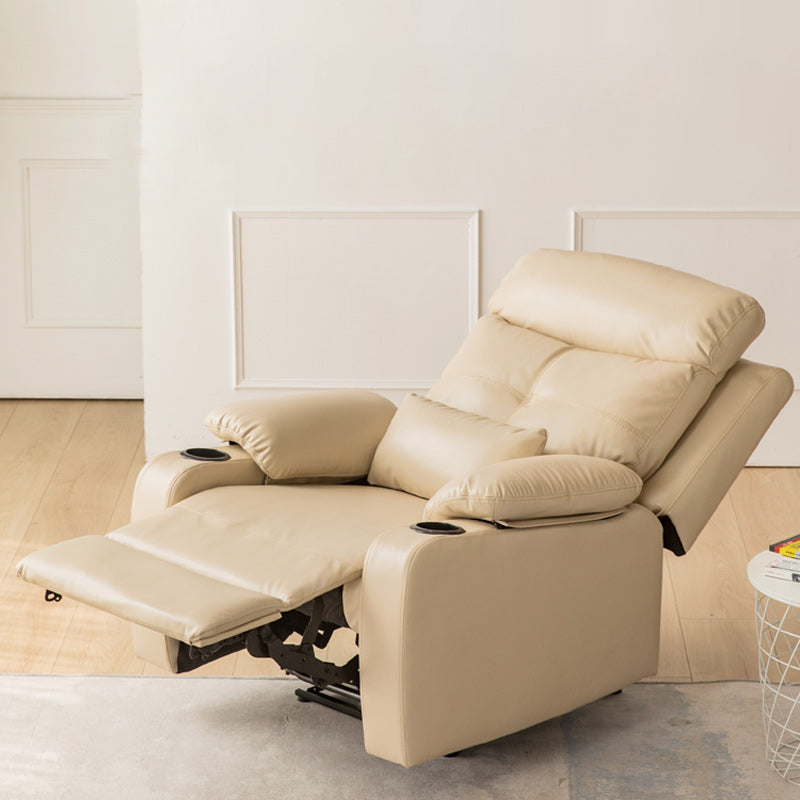 Contemporary Rocking Home Theater Recliner Solid Color Home Theater Recliner Clearhalo 'Chairs & Seating' 'furn' 'furn_recliners' 'Furniture' 'Living Room Furniture' 'Recliners' 6735967