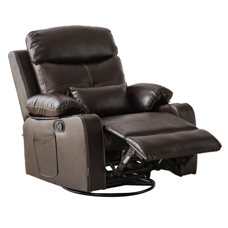Contemporary Rocking Home Theater Recliner Solid Color Home Theater Recliner Clearhalo 'Chairs & Seating' 'furn' 'furn_recliners' 'Furniture' 'Living Room Furniture' 'Recliners' 6735978