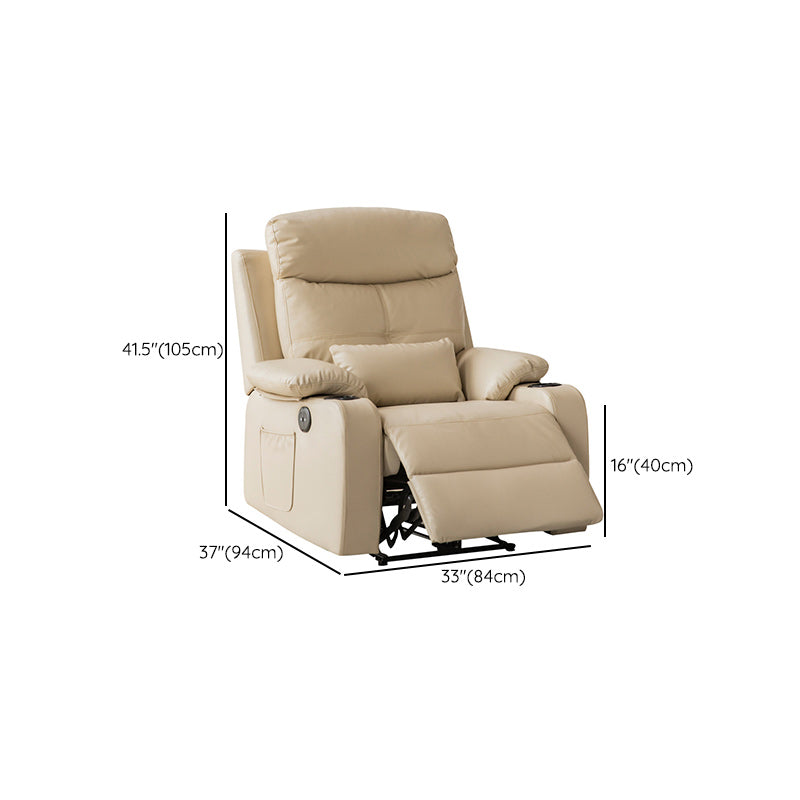 Contemporary Rocking Home Theater Recliner Solid Color Home Theater Recliner Clearhalo 'Chairs & Seating' 'furn' 'furn_recliners' 'Furniture' 'Living Room Furniture' 'Recliners' 6735979