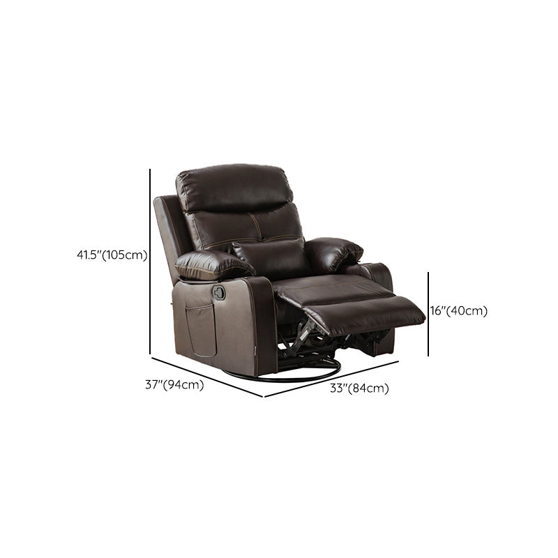 Contemporary Rocking Home Theater Recliner Solid Color Home Theater Recliner Clearhalo 'Chairs & Seating' 'furn' 'furn_recliners' 'Furniture' 'Living Room Furniture' 'Recliners' 6735980