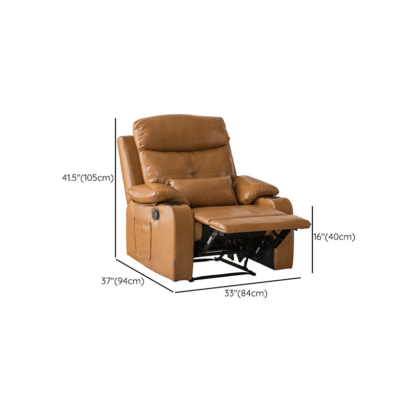 Contemporary Rocking Home Theater Recliner Solid Color Home Theater Recliner Clearhalo 'Chairs & Seating' 'furn' 'furn_recliners' 'Furniture' 'Living Room Furniture' 'Recliners' 6735981