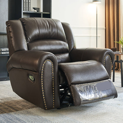 40,94 "sedia reclinabile in pelle reclinabile standard marrone largo