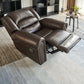 40.94 "de ancho marrón reclinable estándar silla reclinable de cuero genuino