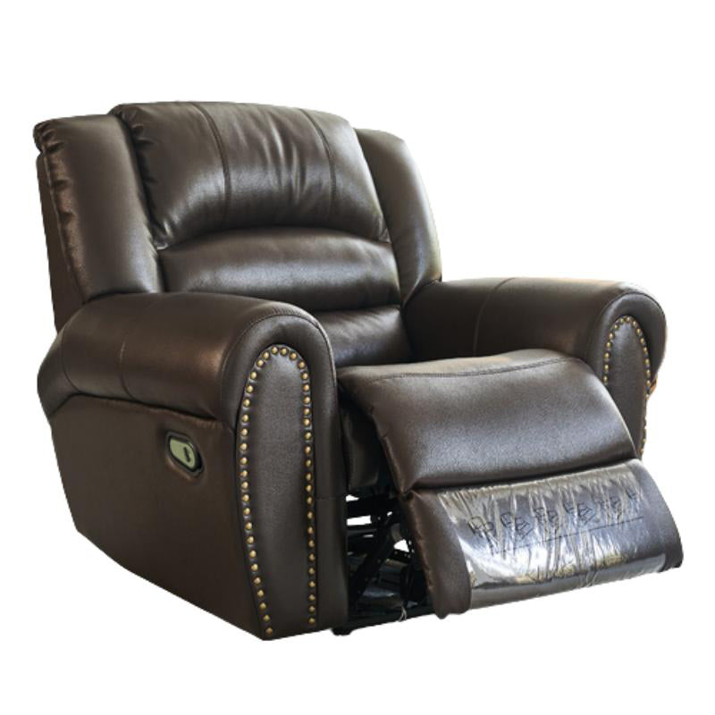 40,94 "sedia reclinabile in pelle reclinabile standard marrone largo