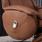 Genuine Leather Recliner Chair Solid Color Swivel Base Standard Recliner