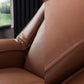 Genuine Leather Recliner Chair Solid Color Swivel Base Standard Recliner