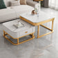 Ensemble de table basse carrée Frame Ensemble de table basse gigogne Glam avec tiroir