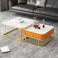 Ensemble de table basse carrée Frame Ensemble de table basse gigogne Glam avec tiroir