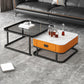 Ensemble de table basse carrée Frame Ensemble de table basse gigogne Glam avec tiroir